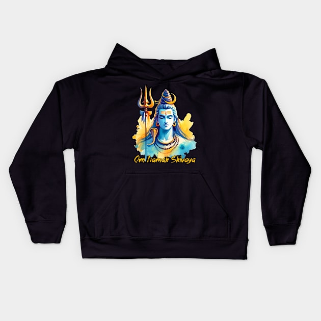 Om Namah Shivaya Kids Hoodie by Total 8 Yoga